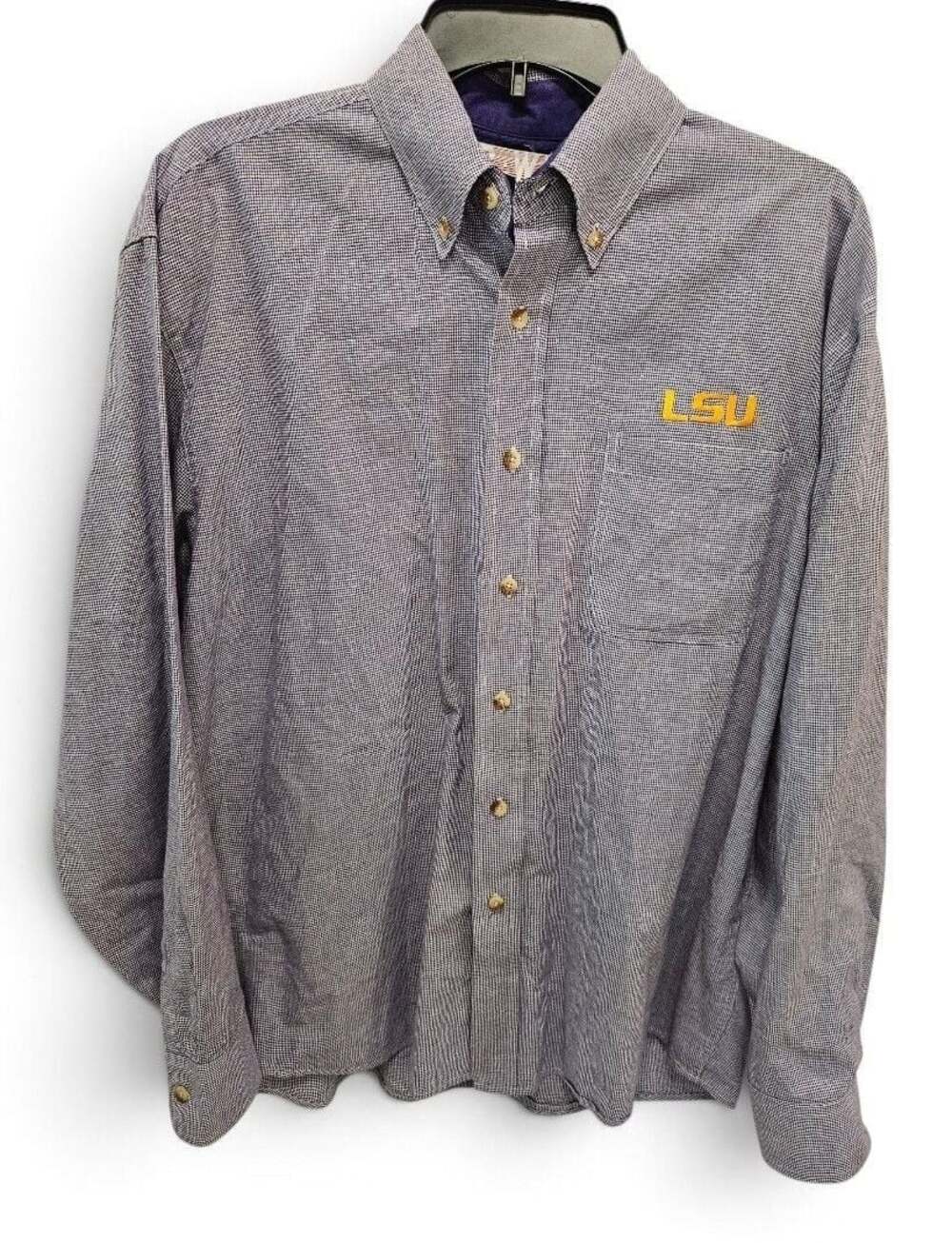 LSU Tigers Vintage BAW Athletic Wear  Long Sleeve Button Down Shirt